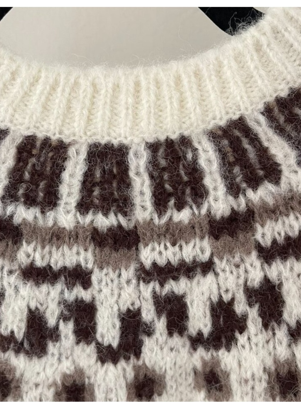 FRAME Fairisle Sweater in Cream Multi Size Medium - Picture 6 of 11